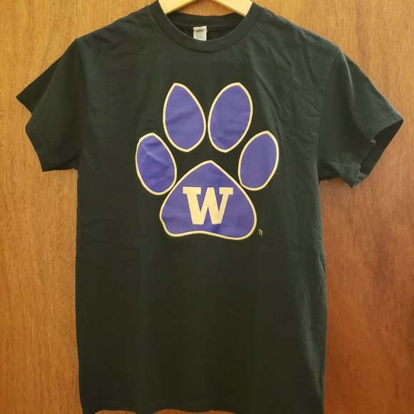 Washington Huskies Dawg Paw T Shirt + h2go Pepsi x UW Tritan Bottle - Picture 1 of 14